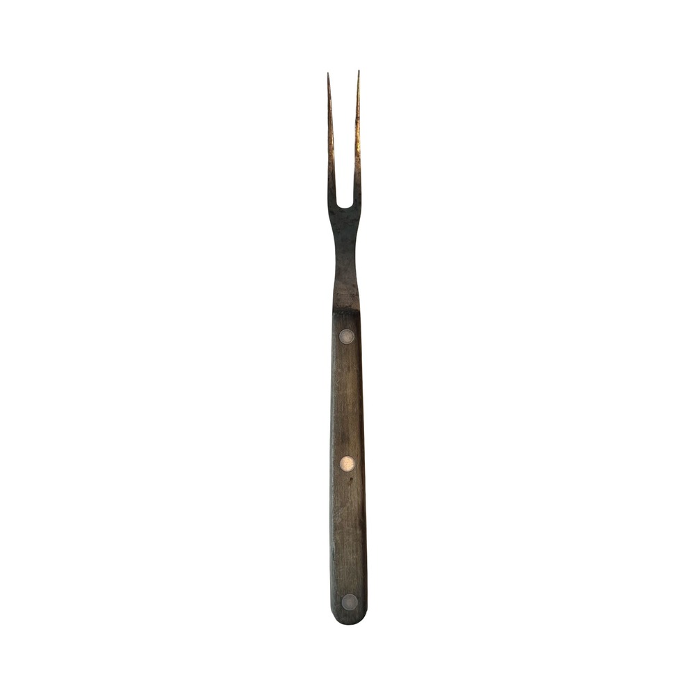 Remington Vintage Carving Fork K23612 1/2 Carbon Steel Wood Handle Made in USA